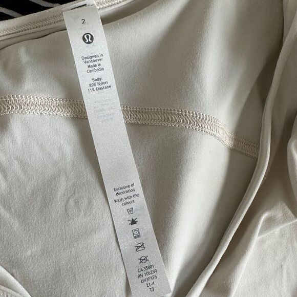 Lululemon Up for Down Time Long Sleeve  White Cream 2 - Picture 10 of 11